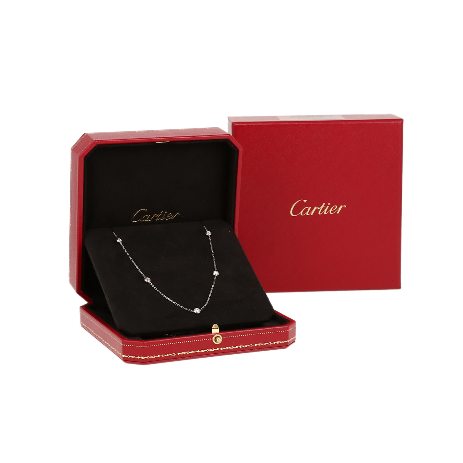 Cartier Diamant Léger necklace in white gold and diamonds - Detail D2