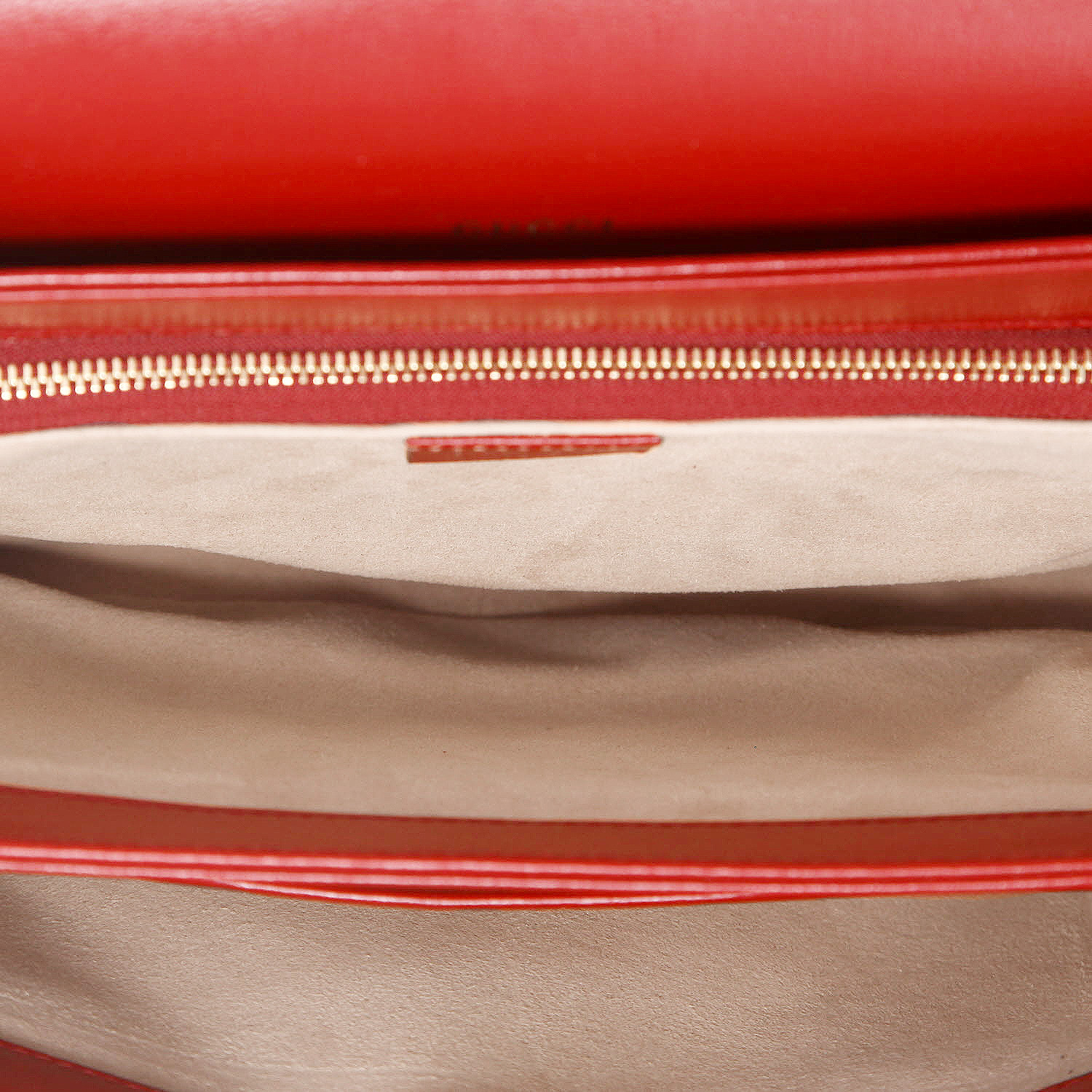Borsa a tracolla Gucci  1955 Horsebit in tela monogram beige e pelle rossa - Detail D3