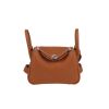 Hermès  Lindy mini  shoulder bag  in gold togo leather - 360 thumbnail