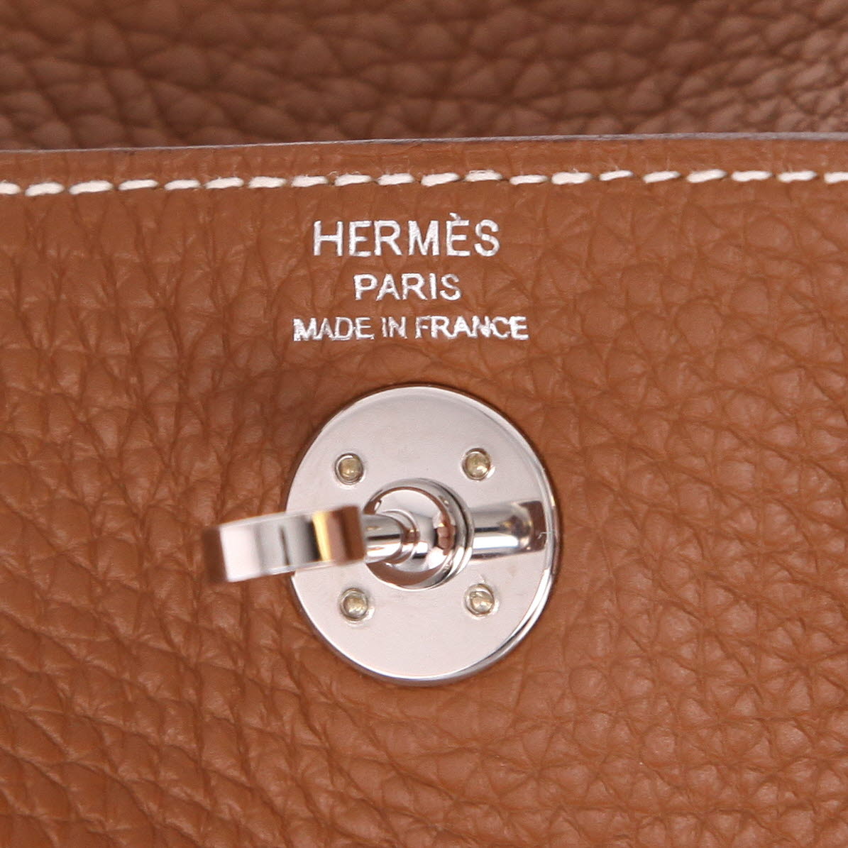 Borsa a tracolla Hermès  Lindy mini  in pelle togo gold - Detail D2