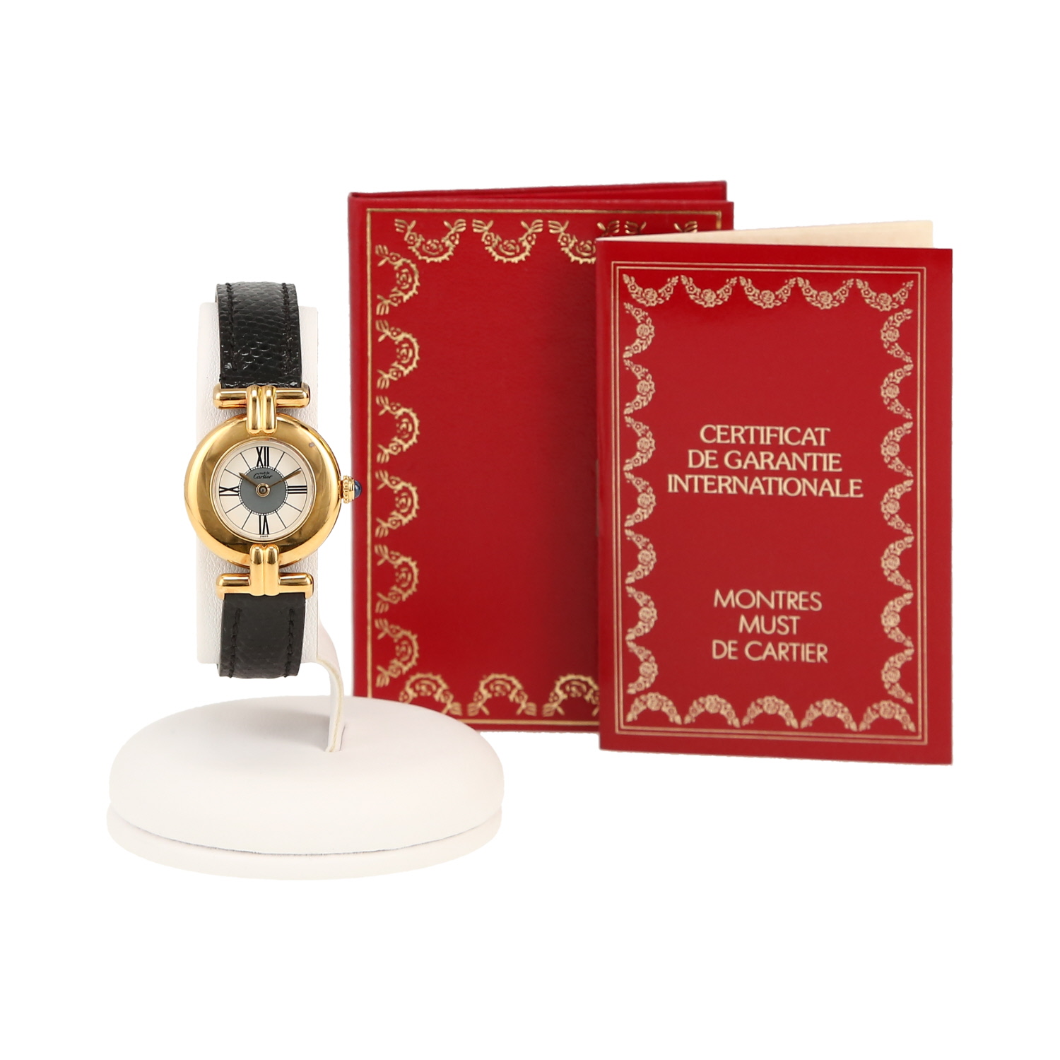 Reloj Cartier Must Colisée de plata dorada Ref: Cartier - 590002  Circa 1991 - Detail D2