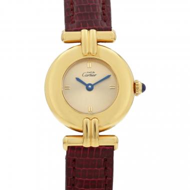 Reloj Cartier Must Colisée de plata dorada Ref: Cartier - 1902  Circa 1990