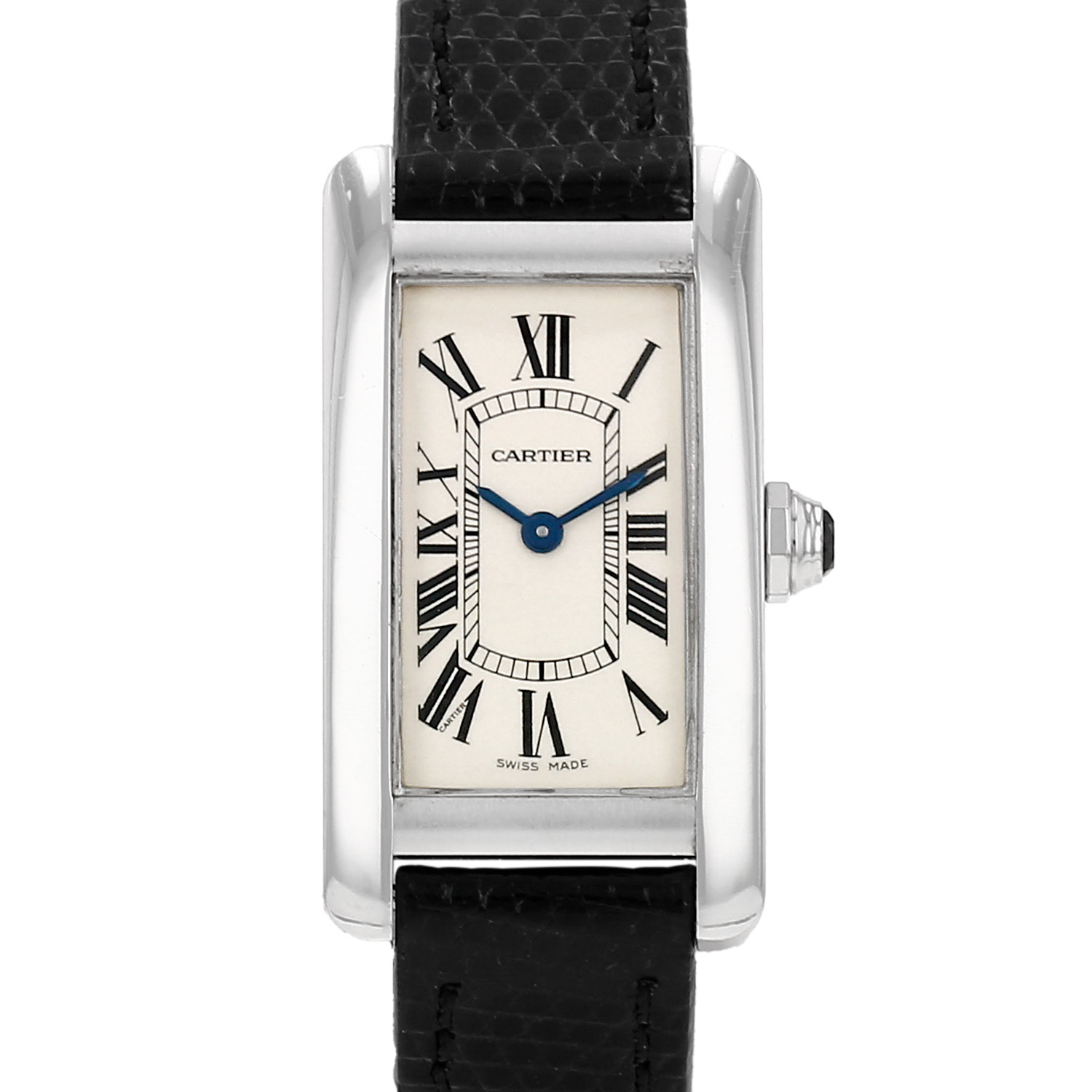 Montre Cartier Tank Américaine petit modèle en or blanc Ref: