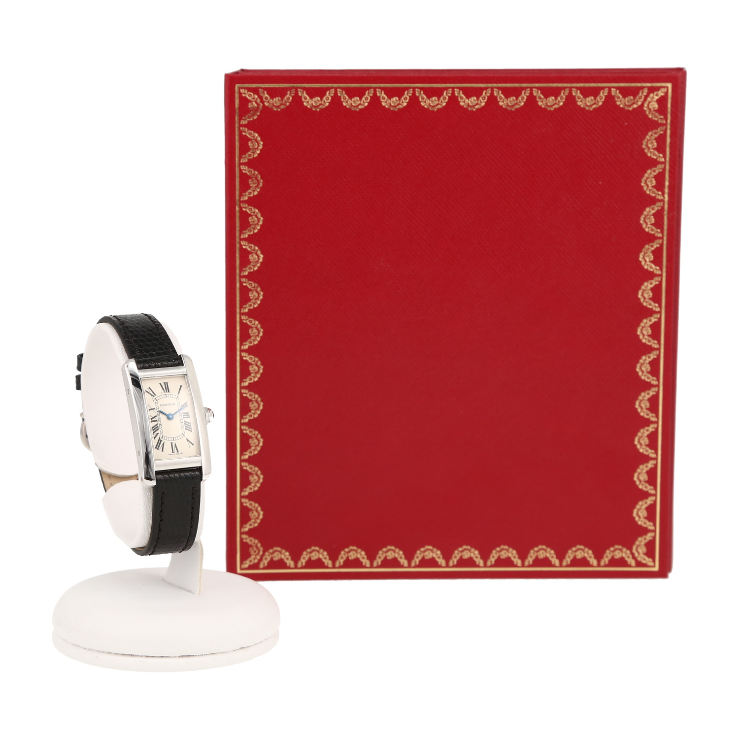 Montre Cartier Tank Américaine petit modèle  en or blanc Ref: Cartier - 2489  Vers 2012