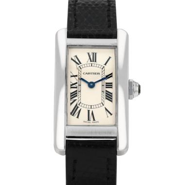 Orologio Cartier Tank Américaine modello piccolo  in oro bianco Ref: Cartier - 2489  Circa 2012
