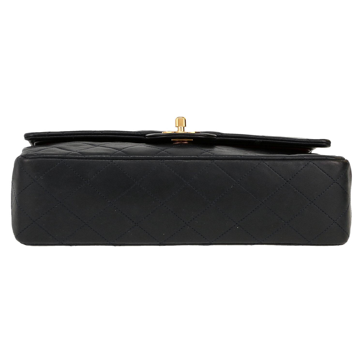 Chanel  Timeless Classic handbag  in navy blue quilted leather - Detail D1