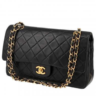 Borsa Chanel  Timeless Classic in pelle trapuntata blu marino