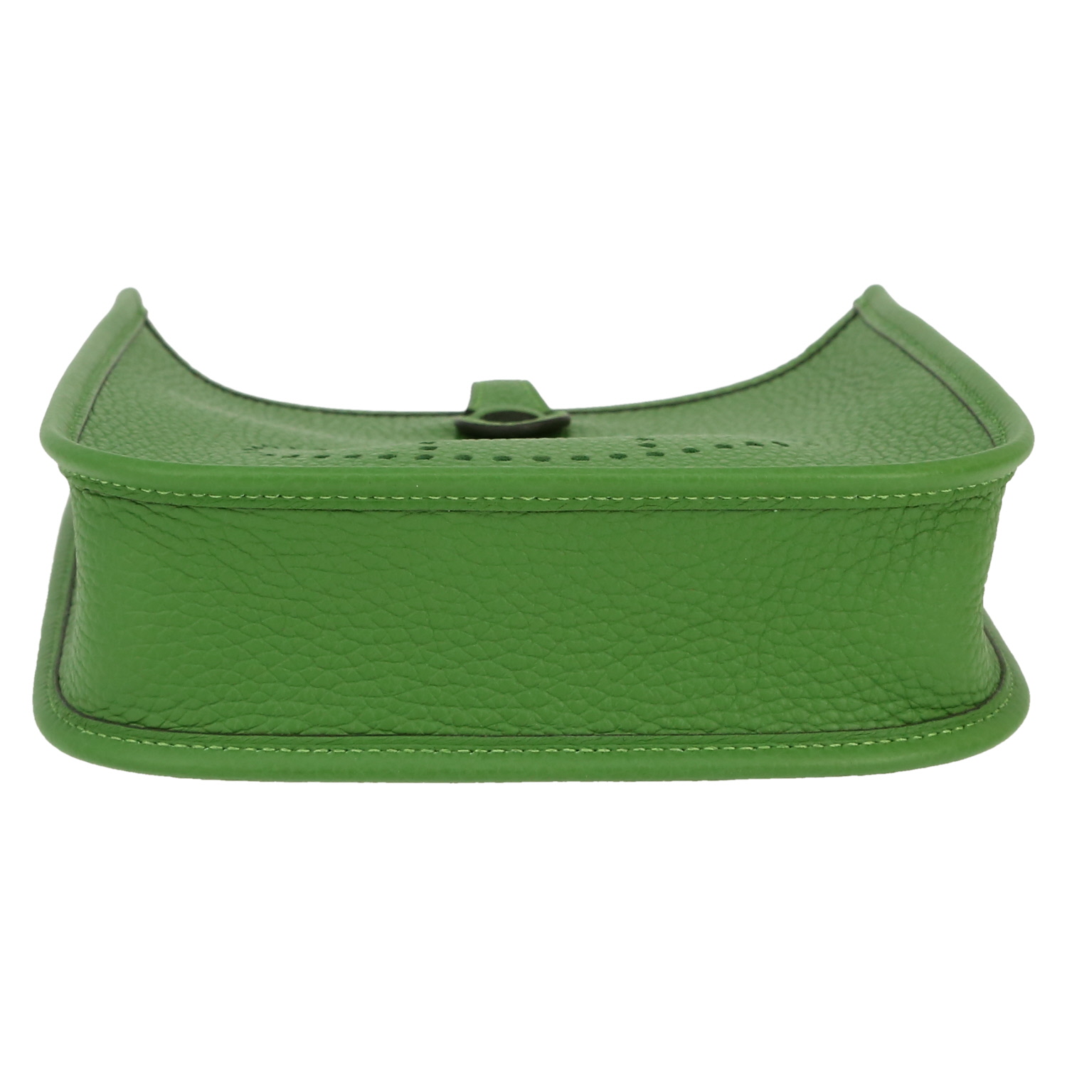 Sac bandoulière Hermès  Evelyne 16 cm en cuir togo Vert Yuka - Detail D1