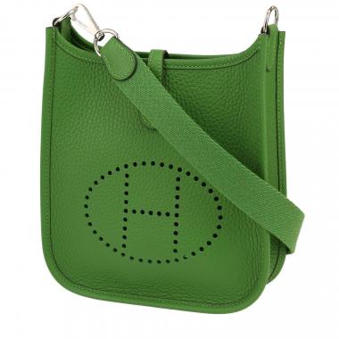Hermès  Mini Evelyne shoulder bag  in Vert Yuka togo leather