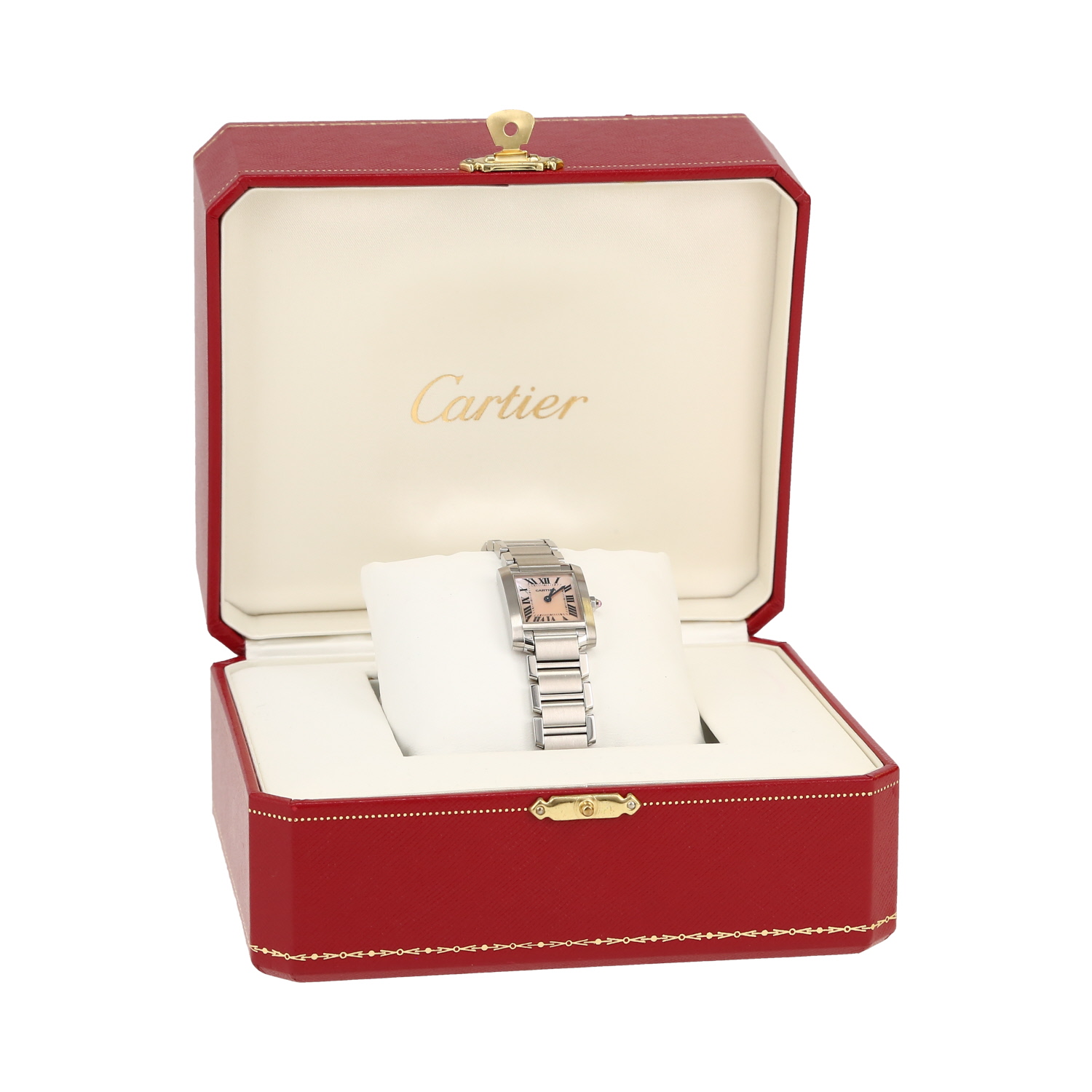 Cartier Tank Française  in stainless steel Ref: Cartier - 2384  Circa 2000 - Detail D2