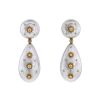 Buccellati Macri Classica earrings in white gold, yellow gold and diamonds - 00pp thumbnail