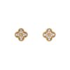 Paire de boucles d'oreilles Van Cleef & Arpels Vintage Alhambra en or rose et diamants - 00pp thumbnail