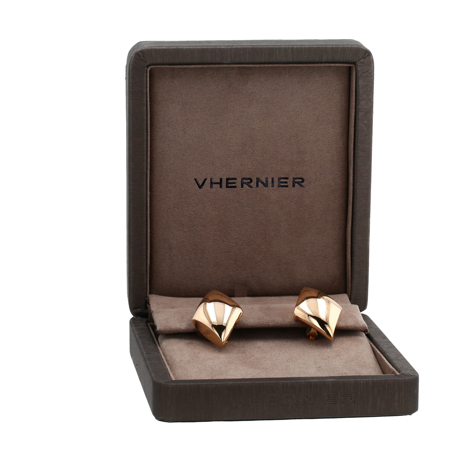 Orecchini a clip Vhernier Plateau in oro rosa - Detail D2