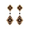 Buccellati Opera Tulle pendants earrings in pink gold, onyx and diamonds - 00pp thumbnail