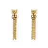 Cartier Panthère earrings in yellow gold, diamonds and tsavorites - 00pp thumbnail