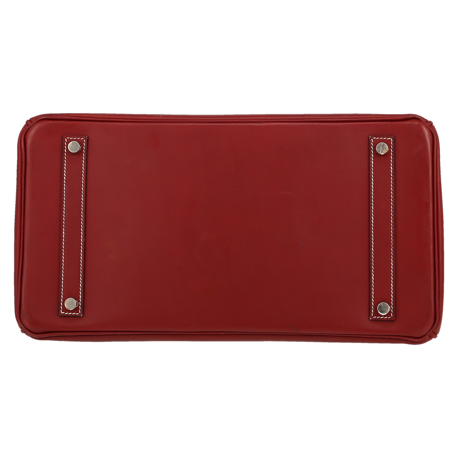 Hermès  Birkin 35 cm handbag  in red H Chamonix  leather - Detail D1