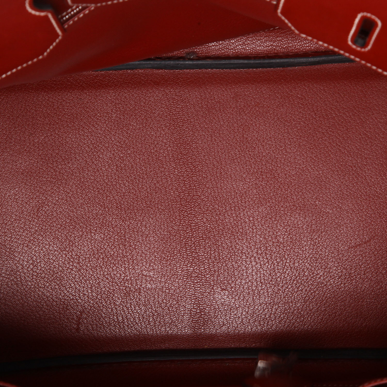 Hermès  Birkin 35 cm handbag  in red H Chamonix  leather - Detail D3