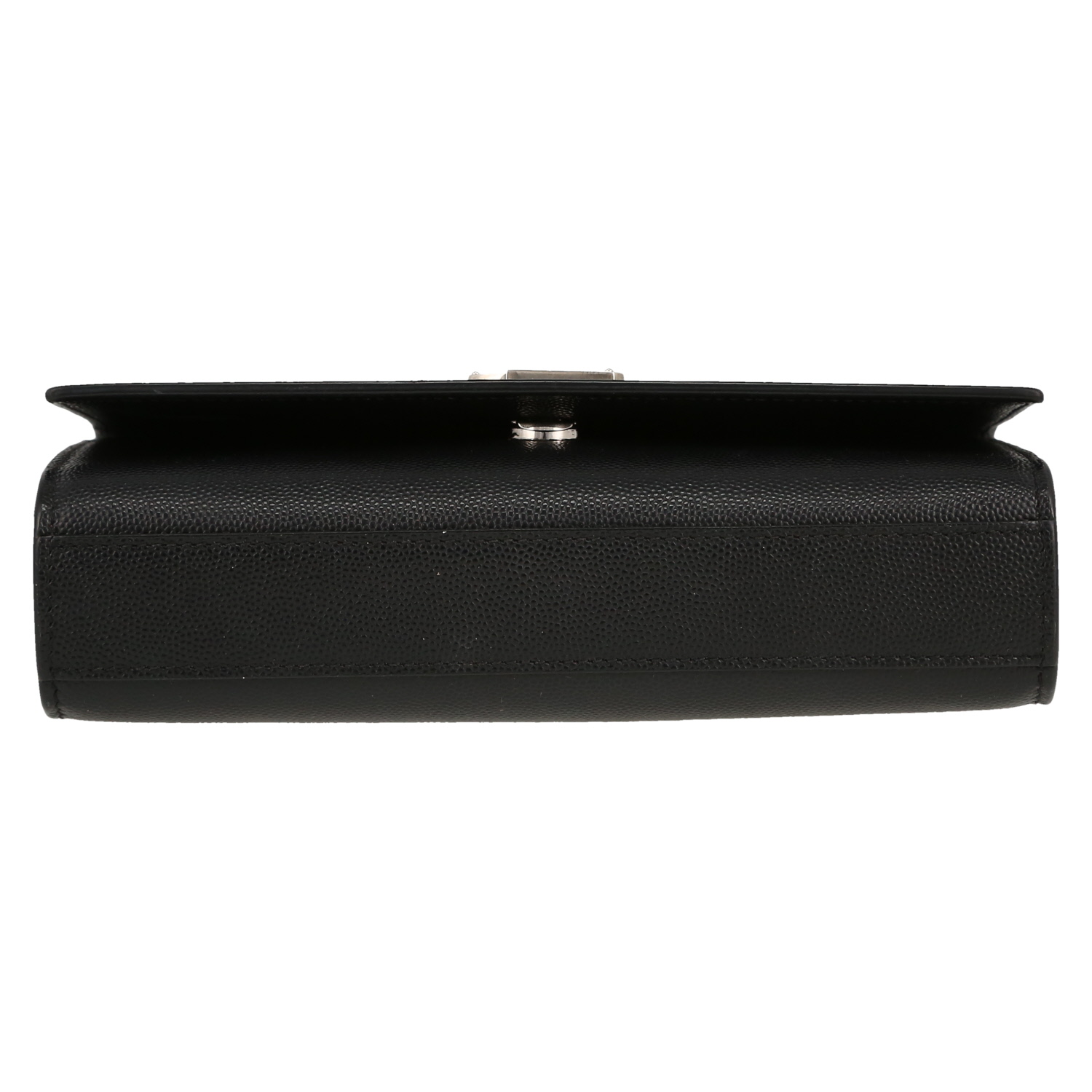 Bolso bandolera Saint Laurent  Kate en cuero granulado negro - Detail D1