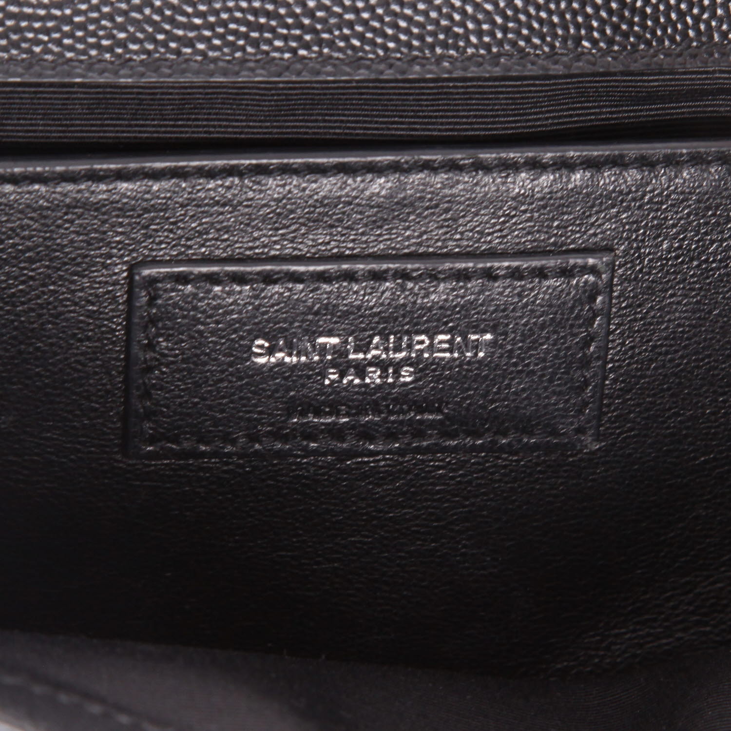 Borsa a tracolla Saint Laurent  Kate in pelle martellata nera - Detail D2