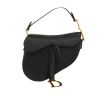 Bolso de mano Dior  Saddle mini  en cuero granulado negro - 360 thumbnail