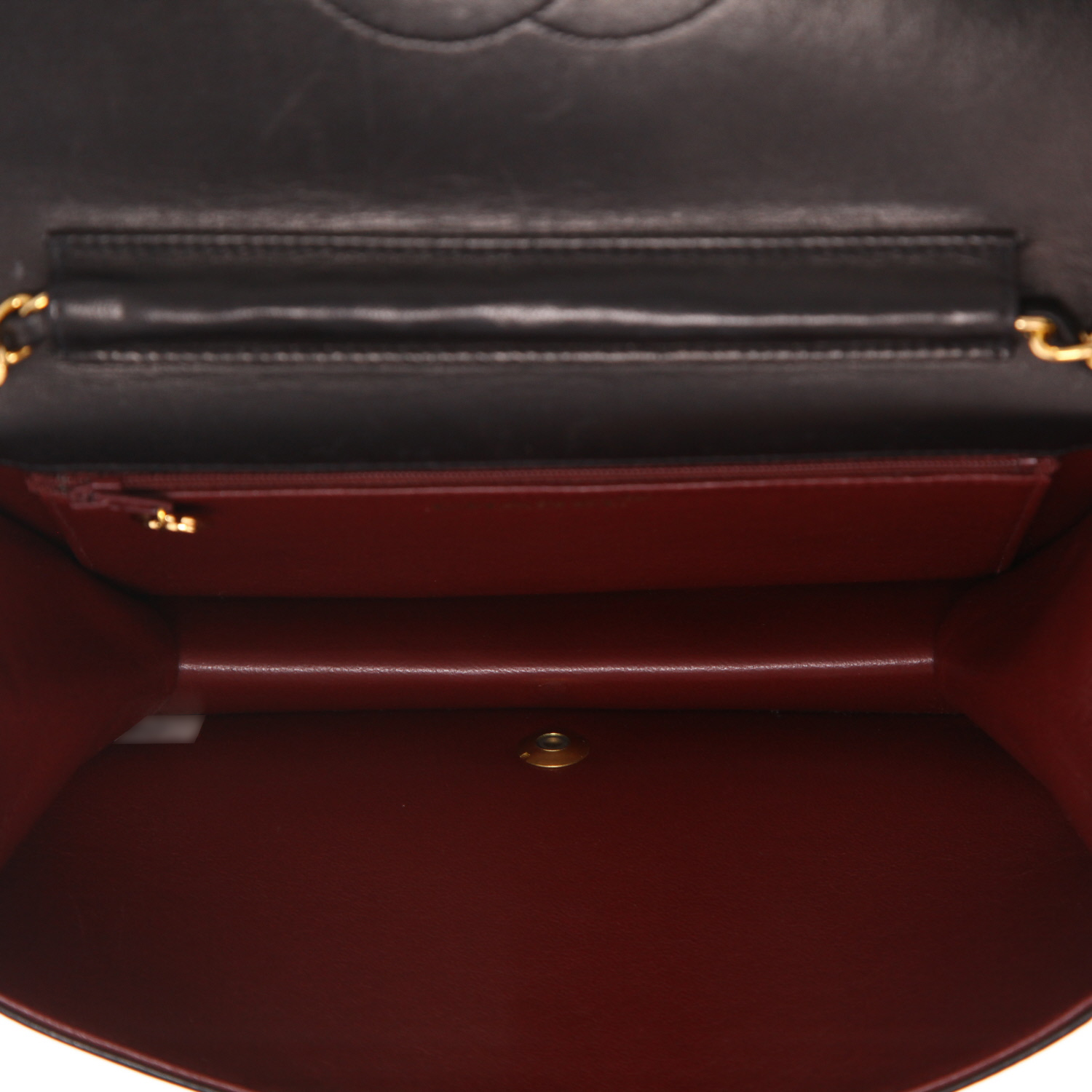 Chanel  Mademoiselle handbag  in black quilted leather - Detail D3