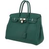 Bolso de mano Hermès  Birkin 35 cm en cuero taurillon clémence vert vertigo - 00pp thumbnail