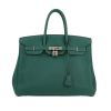 Bolso de mano Hermès  Birkin 35 cm en cuero taurillon clémence vert vertigo - 360 thumbnail