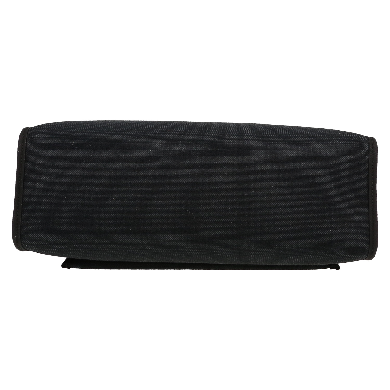 Hermès  Herbag bag worn on the shoulder or carried in the hand  in black canvas  and black Hunter cowhide - Detail D1