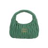Miu Miu Wander shoulder bag  in green quilted leather - 360 thumbnail