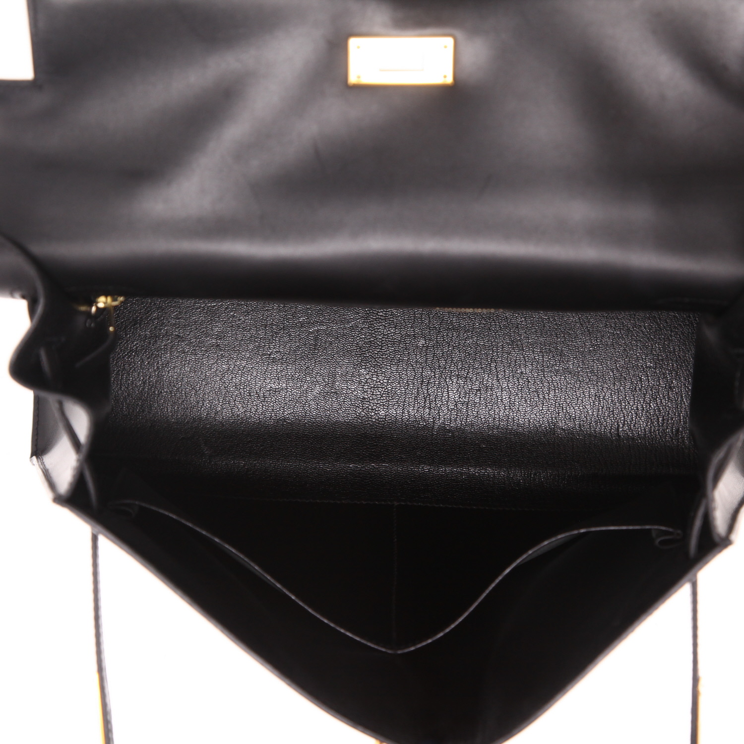 Borsa Hermès  Kelly 32 cm in pelle box nera - Detail D3