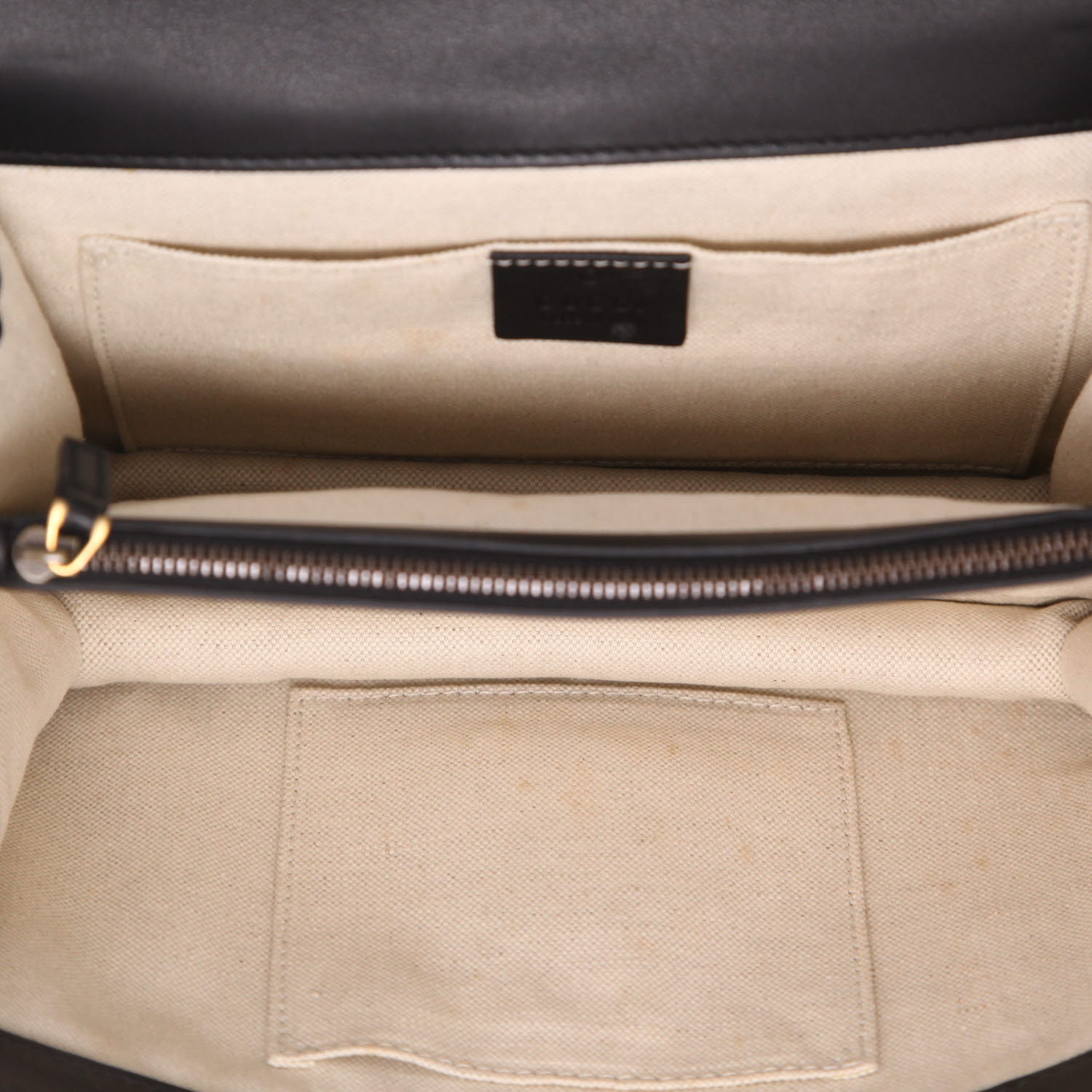 Sac à main Gucci  Dionysus Bamboo en cuir noir - Detail D3