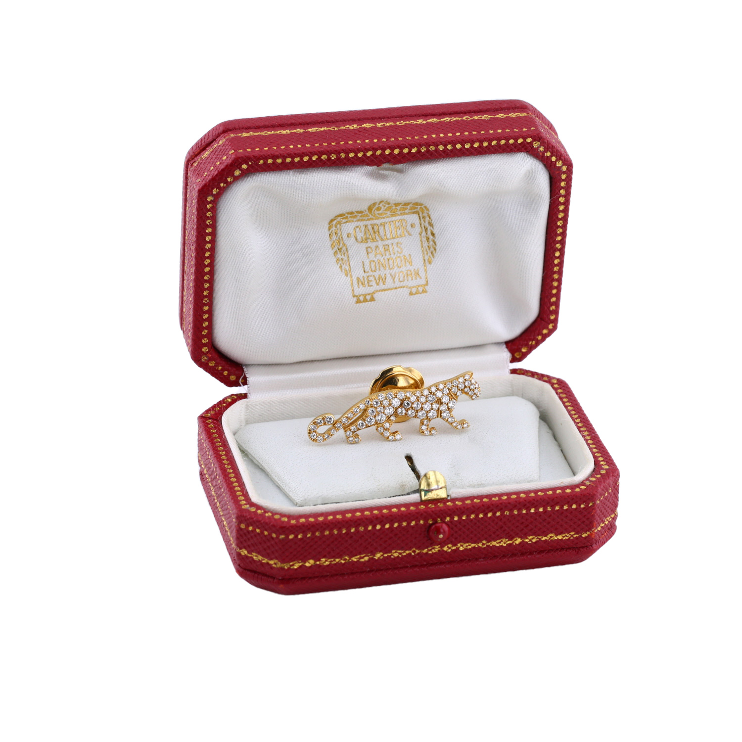 Spilla Cartier Panthère in oro giallo e diamanti - Detail D2