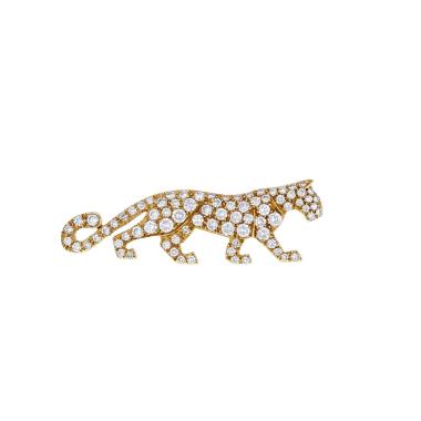 Broche Cartier Panthère de oro amarillo y diamantes
