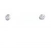 Paire de puces d'oreilles Dinh Van Cube moyen modèle en or blanc et diamants - 360 thumbnail