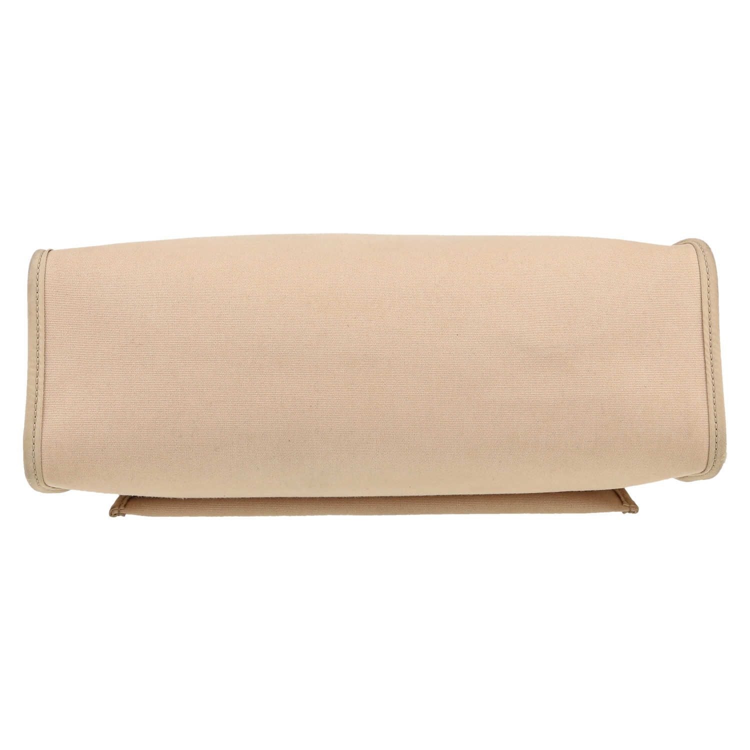 Hermès  Herbag bag worn on the shoulder or carried in the hand  in beige canvas  and natural Hunter cowhide - Detail D1