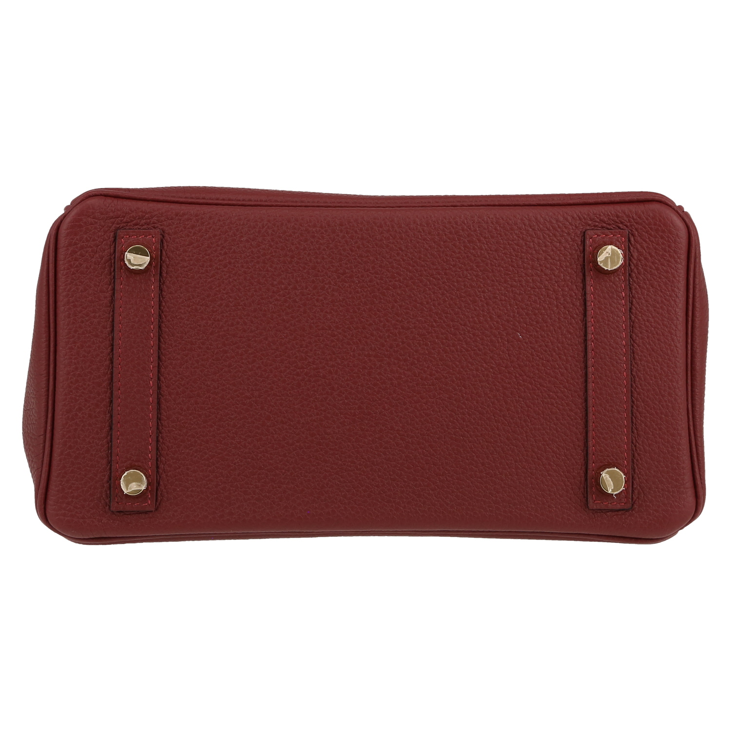 Sac à main Hermès  Birkin 25 cm en cuir togo rouge H - Detail D1