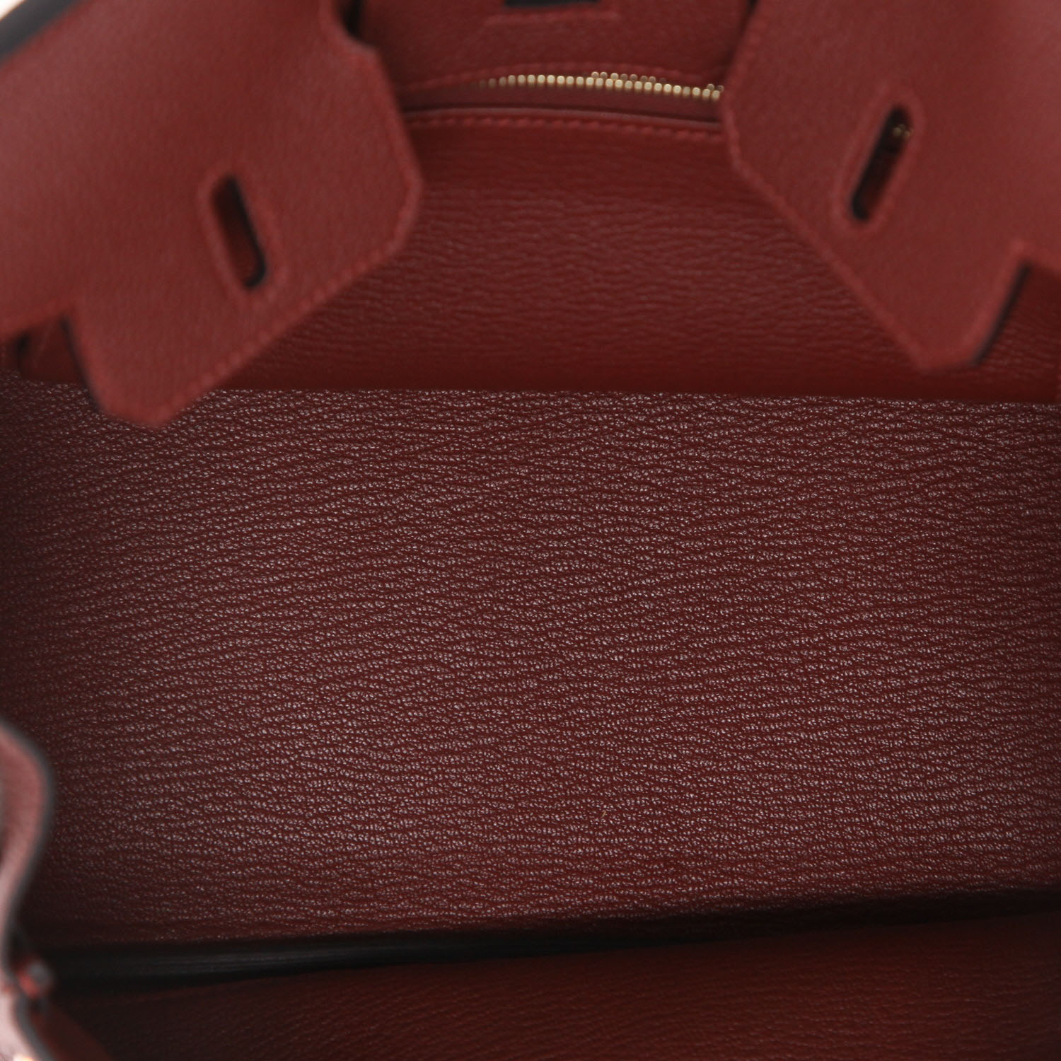 Bolso de mano Hermès  Birkin 25 cm en cuero togo rojo H - Detail D3