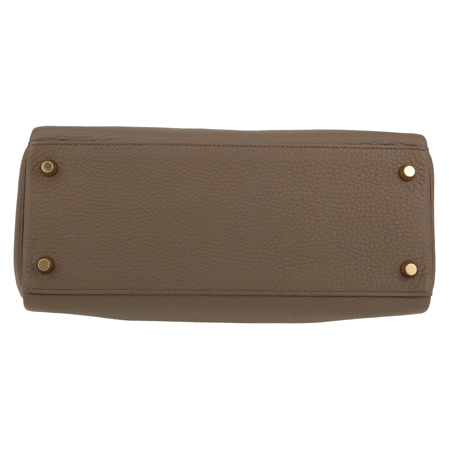 Sac à main Hermès  Kelly 28 cm en cuir togo gris étain - Detail D1