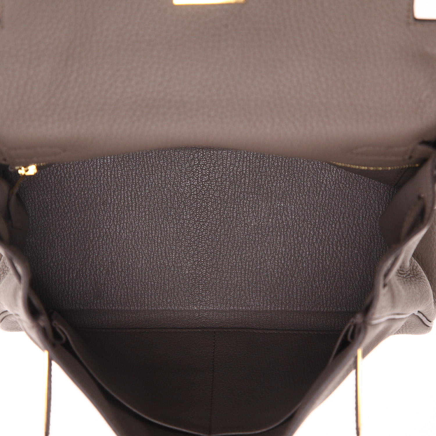 Sac à main Hermès  Kelly 28 cm en cuir togo gris étain - Detail D3