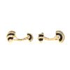 Tiffany & Co Jean Schlumberger pair of cufflinks in yellow gold and enamel - 360 thumbnail