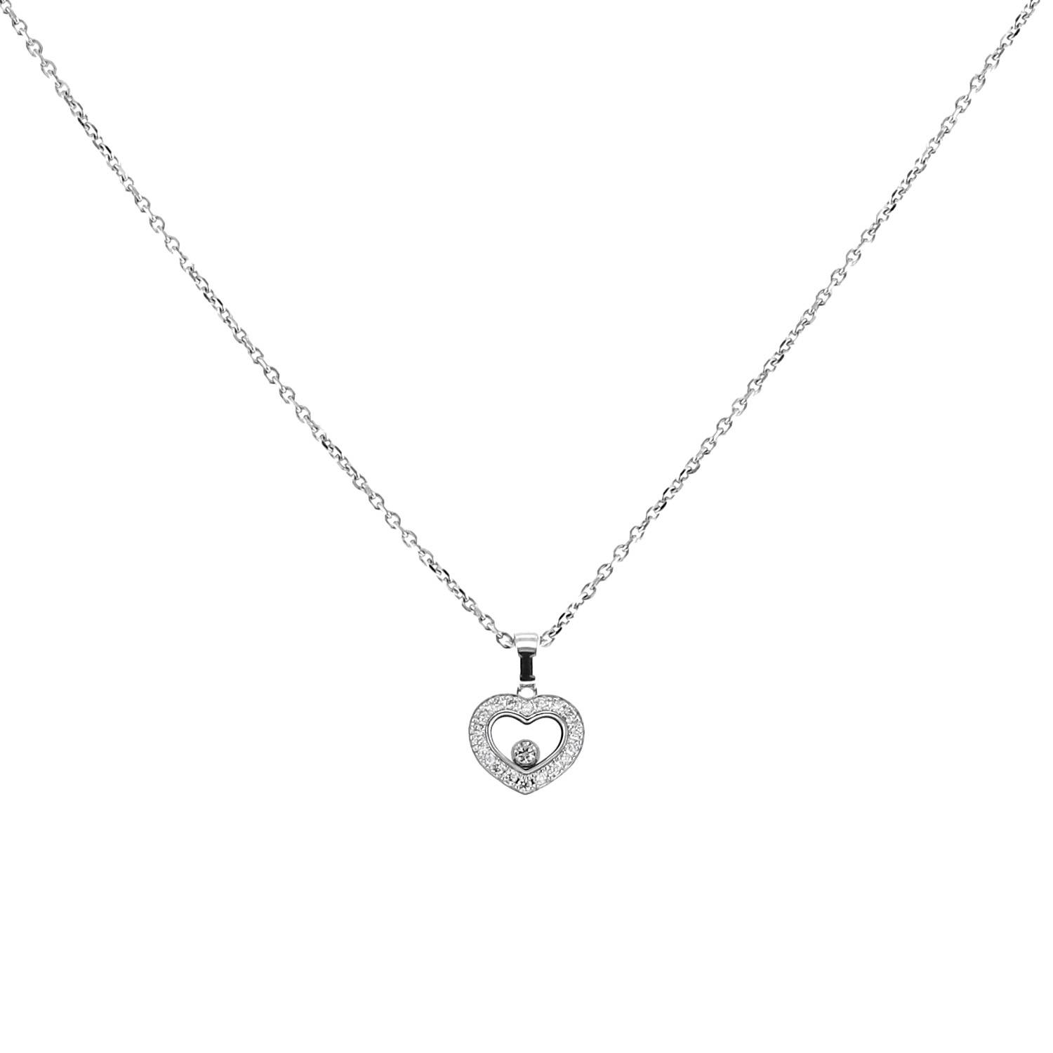 collier chopard happy diamonds icon en or blanc et diamants