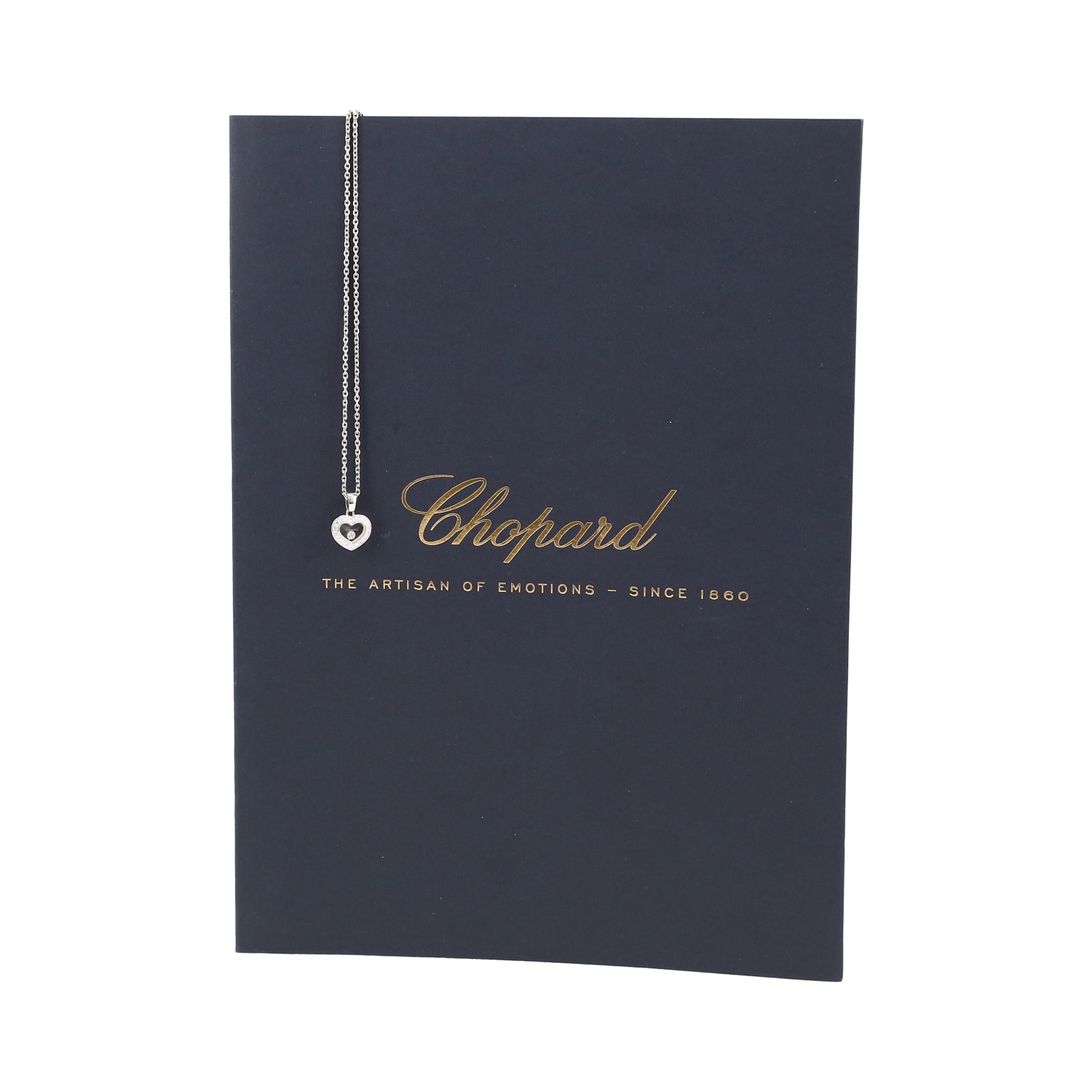 Collana Chopard Happy Diamonds Icon in oro bianco e diamanti - Detail D2