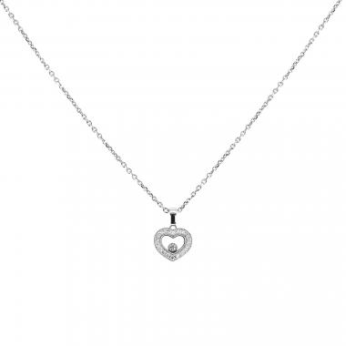 Collier Chopard Happy Diamonds Icon en or blanc et diamants