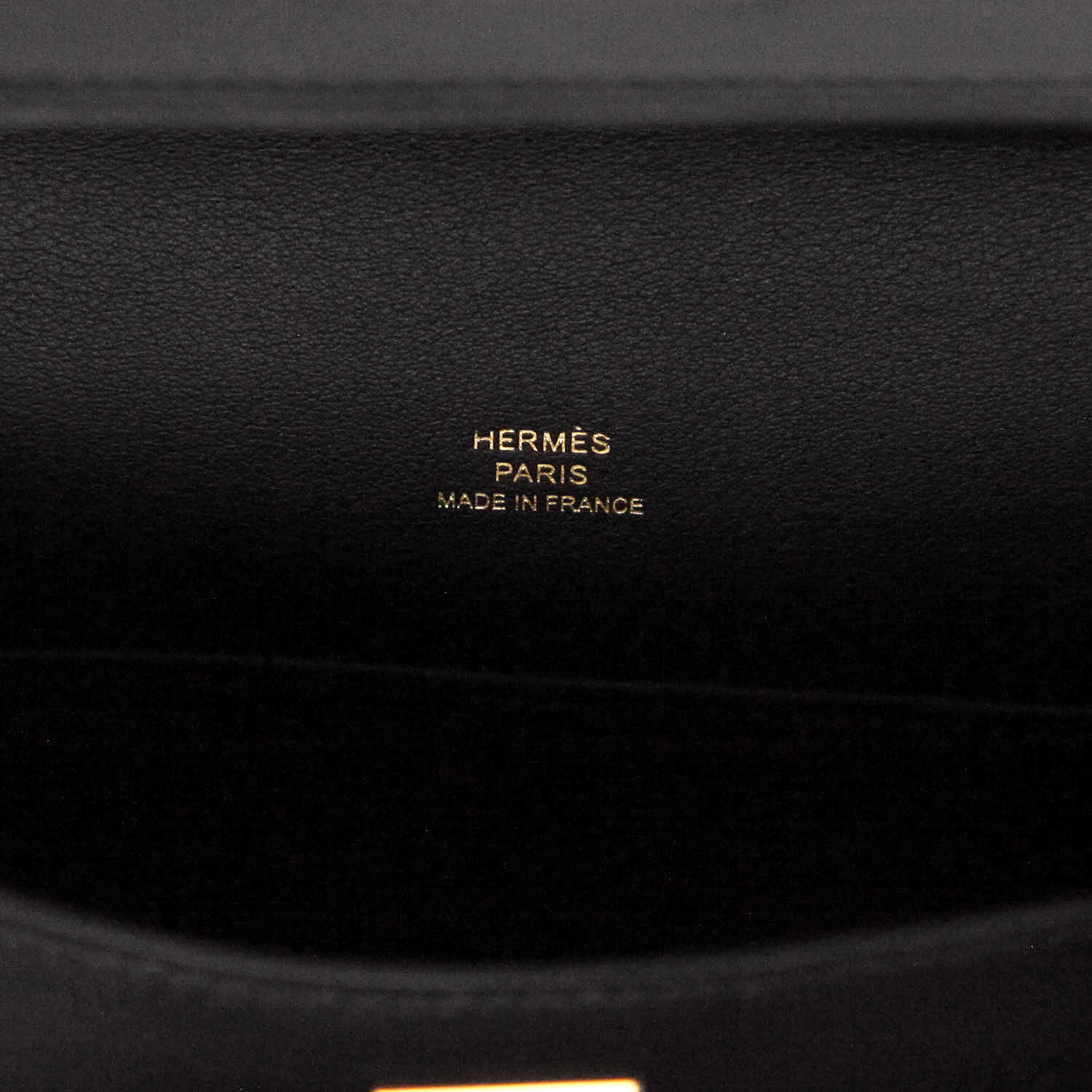 Hermès  Kelly - Clutch pouch  in black Swift leather - Detail D2