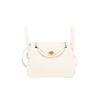 Hermès  Lindy mini  handbag  in white togo leather - 360 thumbnail