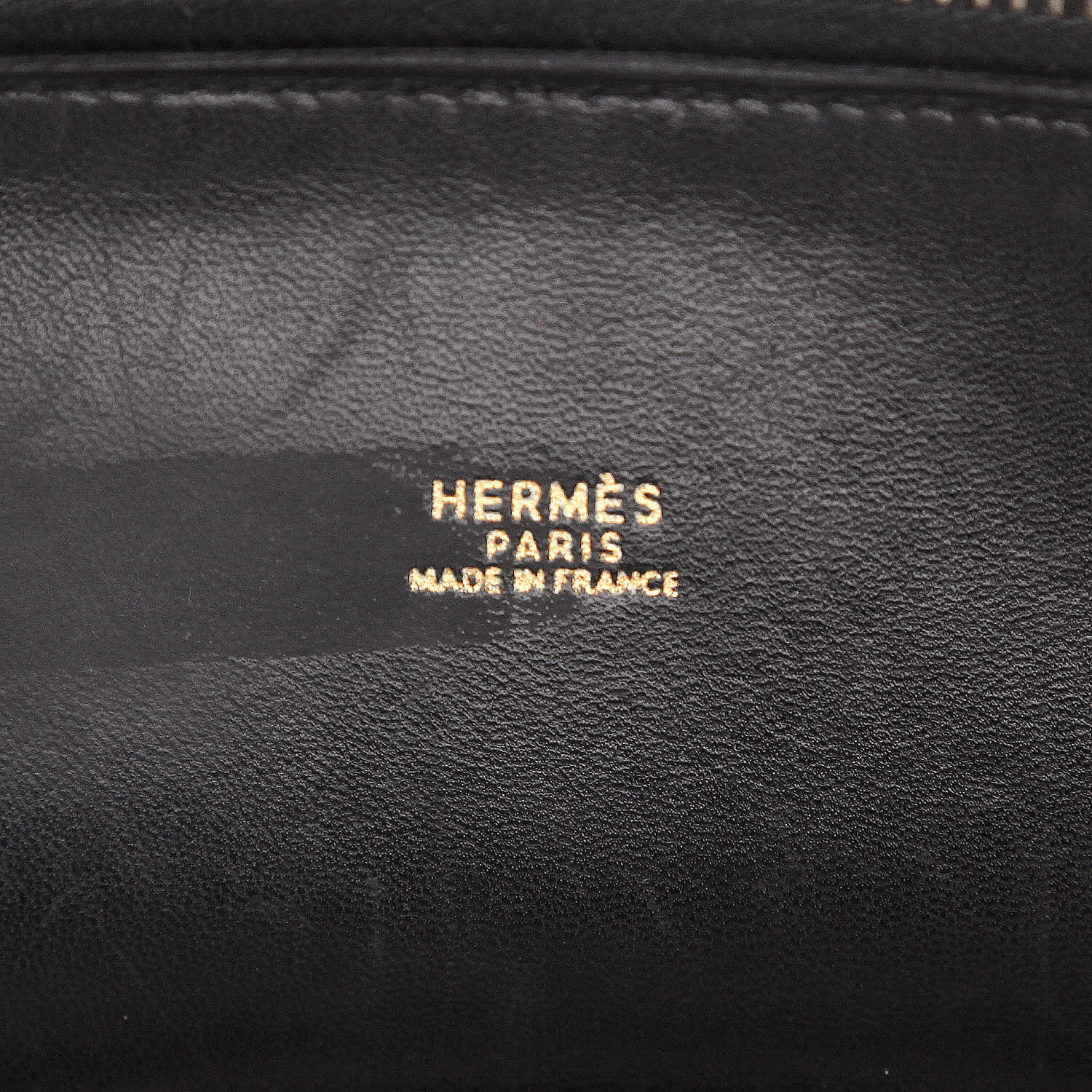 Hermès  Bolide 35 cm handbag  in black Ardenne leather - Detail D2