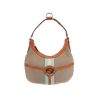 Gucci  Gucci Vintage handbag  in beige, blue and white canvas  and natural leather - 360 thumbnail