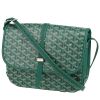 Bolso bandolera Goyard  Belvedère en tela Goyardine verde y cuero verde - 00pp thumbnail