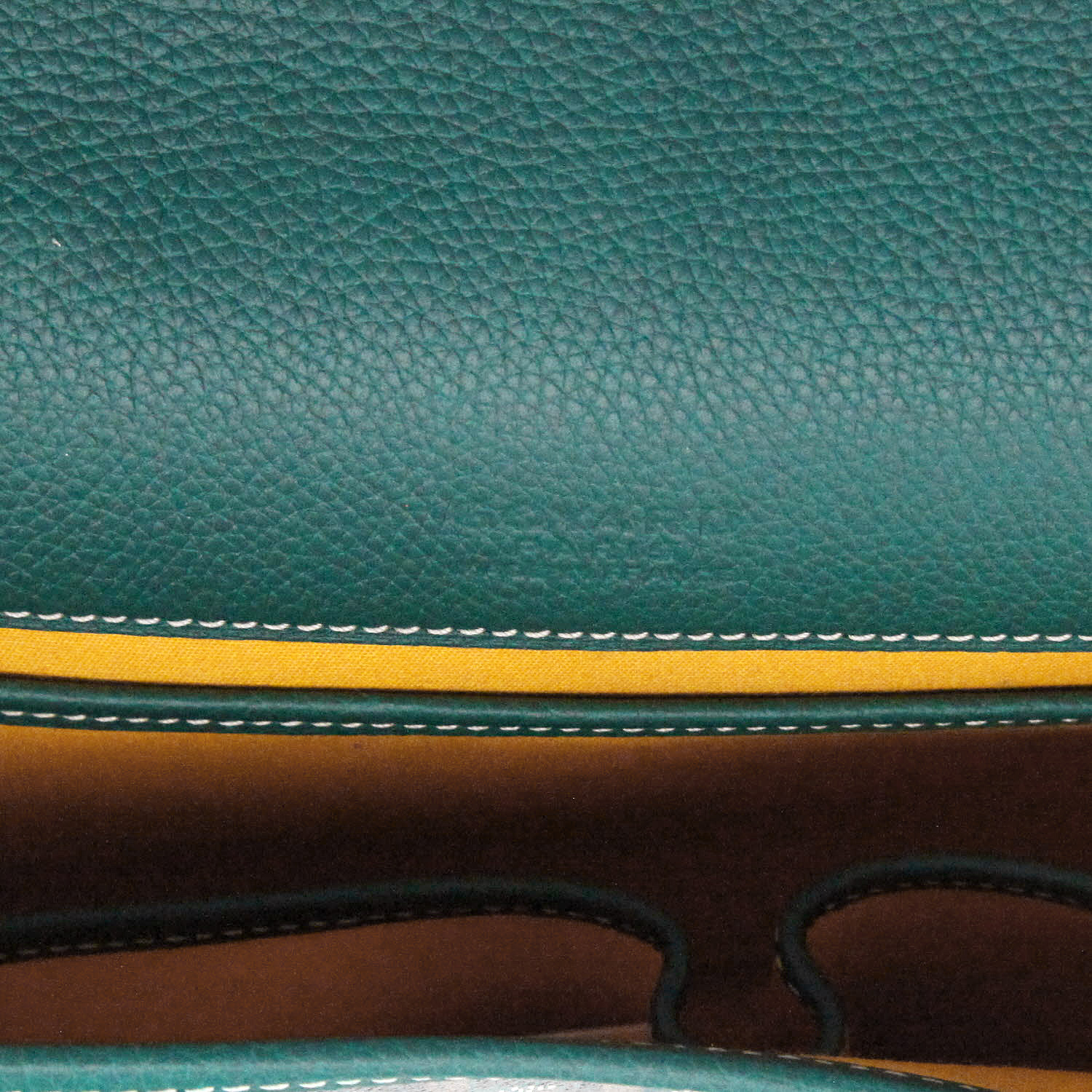 Bolso bandolera Goyard  Belvedère en tela Goyardine verde y cuero verde - Detail D2