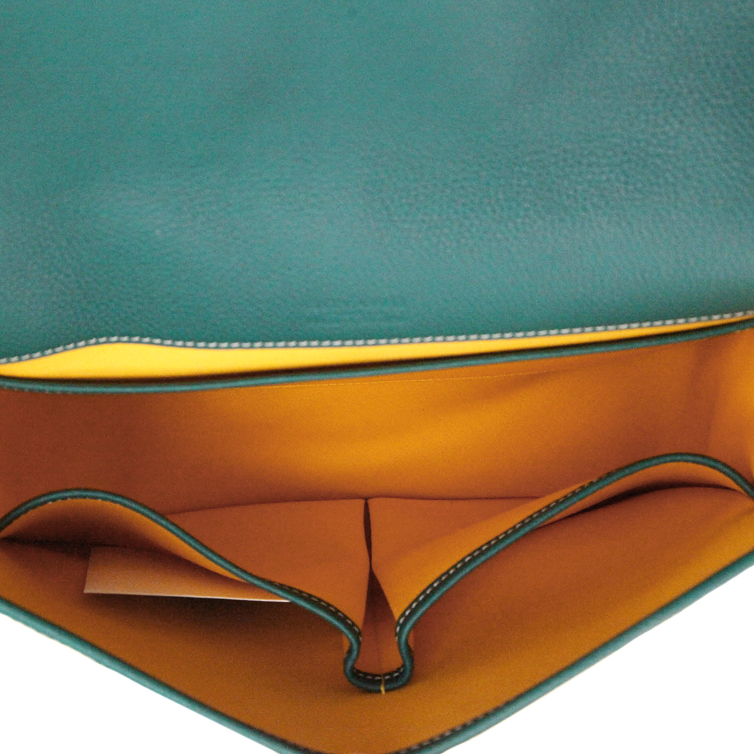 Goyard  Belvedère shoulder bag  in green Goyard canvas  and green leather - Detail D3